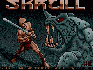 Barbarian title screen for Amiga